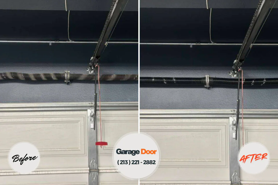 Before and after: garage door repair Applewood, CO